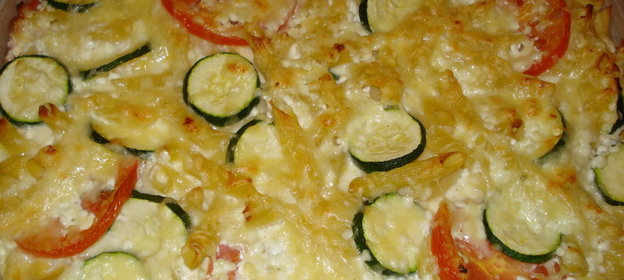 Запеканка из кабачков с рожками