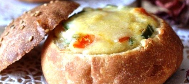 Салат в заварных булочках