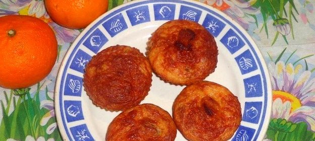 Кексы с сырно-мясной начинкой