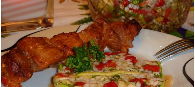 Рисовый САЛАТ с цукини, паприкой и