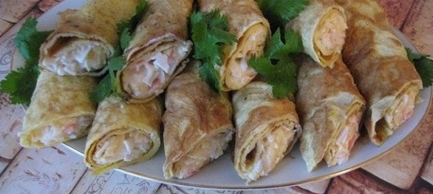 Закуска с крабовыми палочками