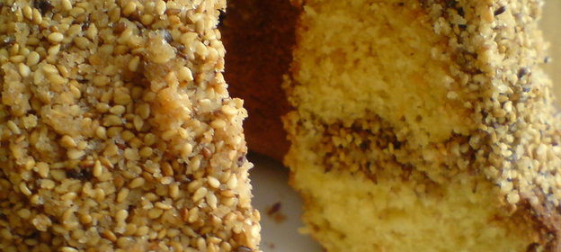 Апельсиново-кунжутный кекс