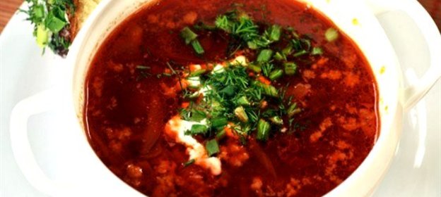 Борщ на овощном бульоне