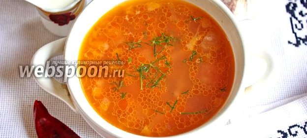 Борщ с грибами на курином бульоне