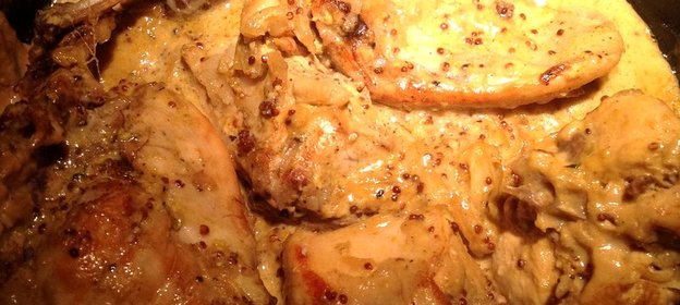 Кролик в горчичном соусе