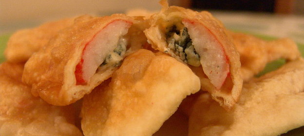 Равиоли морские, жареные