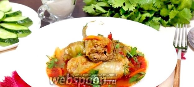 Голубцы из молодой капусты с булгуром