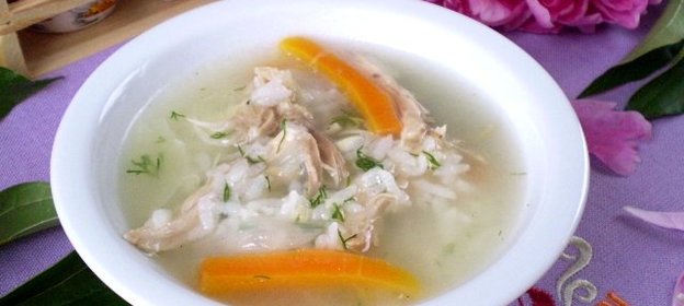 Бульон куриный с рисом