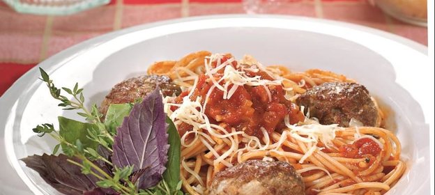 Спагетти с тефтелями