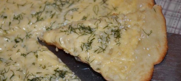 Творожно-сырная пицца-лепешка