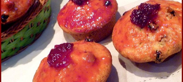 Йогуртовые маффины с клюквой