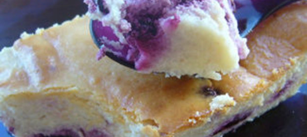 Творожная запеканка с черникой