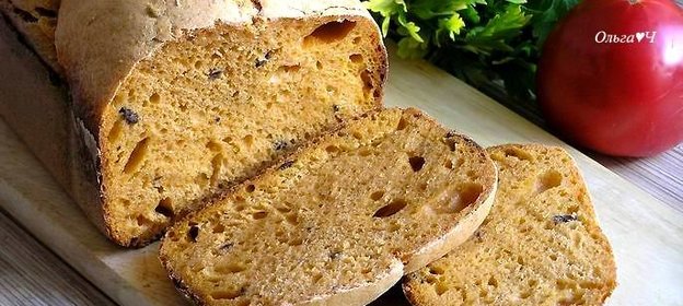 Томатный хлеб с маслинами и овсяными отрубями
