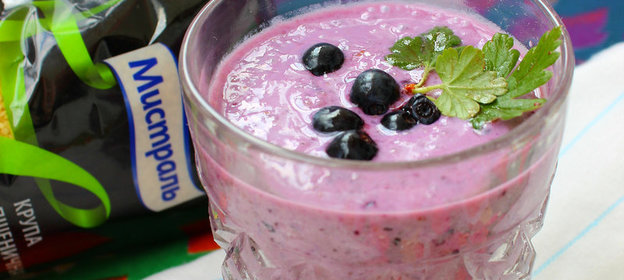 Смузи с кускусом Черничное утро