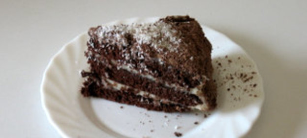 Шоколадно - кокосовый торт