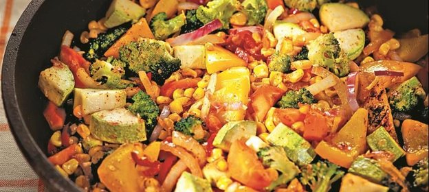 Жареные овощи с чили