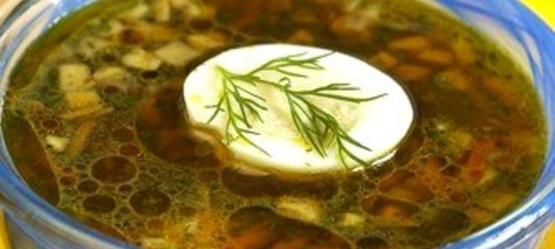 Легкие щи с крапивой