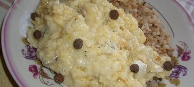 Рыба в хлебно-сырном соусе