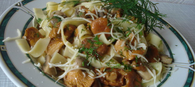 Лапша с грибами