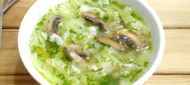 Постные щи из свежей капусты
