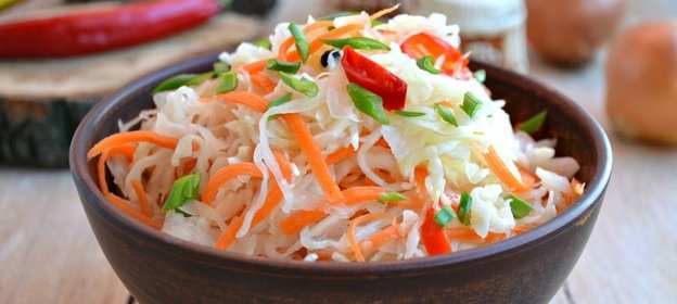 Острая маринованная капуста быстрого приготовления