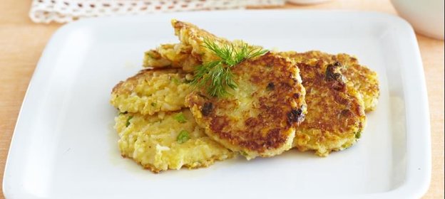 Рисовые оладьи с сыром