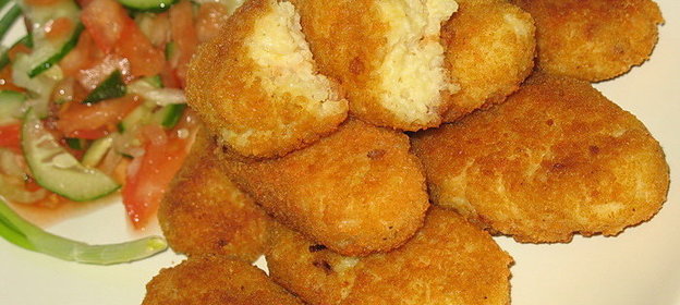 Жаренные палочки из пшенной каши