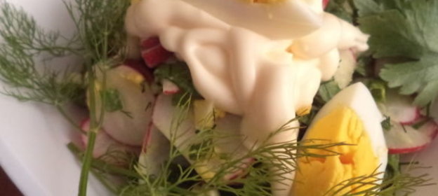 Салат из морской и белокочанной капусты