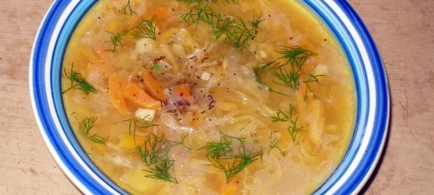 Постные щи из квашеной капусты