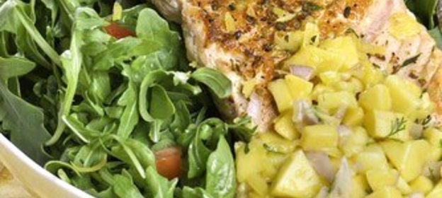 Лосось в индийских специях