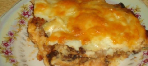 Запеканка с мясом