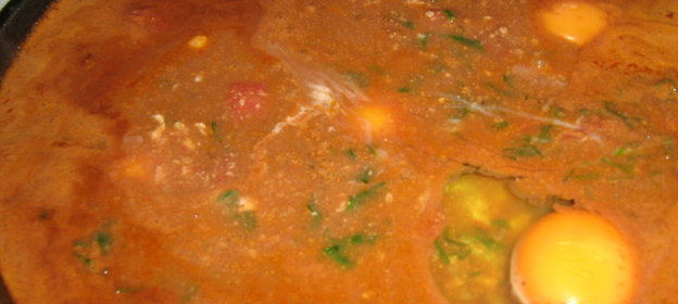 Чирбули,яичница по-кобулетски