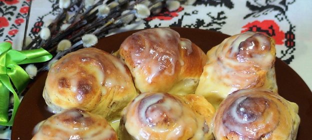 Булочки с корицей, творогом и маскарпоне