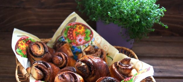 Сладкие дрожжевые булочки