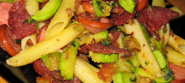 Паста с колбасными обрезками (вариант)