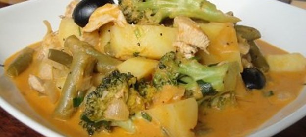 Соус с Махи-Махи,броколи и картофелем !