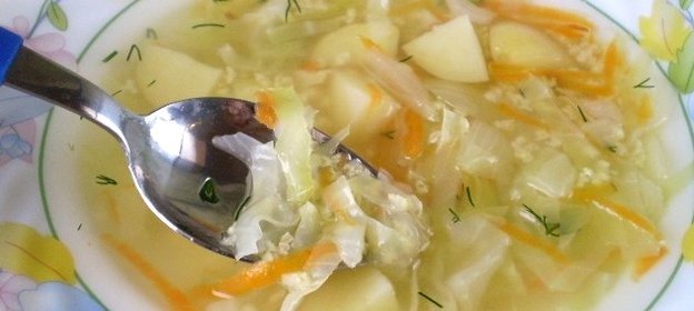 Вегетарианские щи из свежей капусты