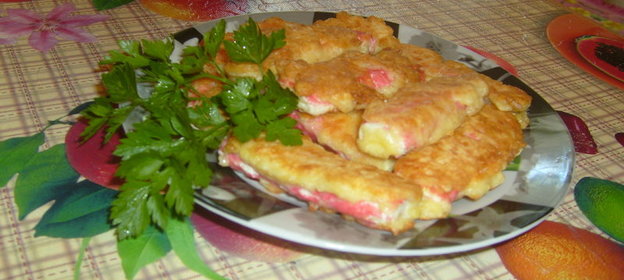 крабовые палочки в сырном кляре