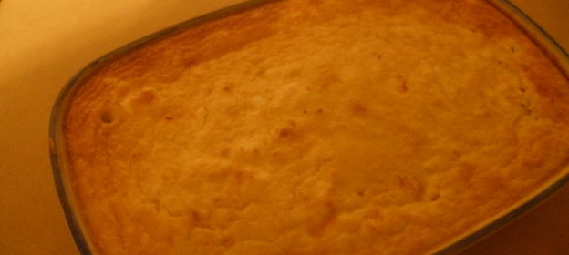 Воздушная сливочная запеканка с крабами