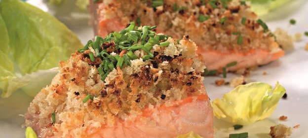 Стейки из лосося с хреном