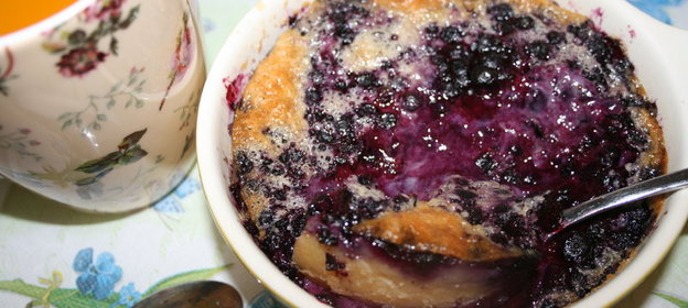 Черничная запеканка с медом