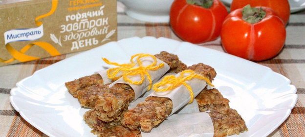 Овсяные палочки с хурмой