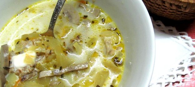 Рассольник на курином бульоне