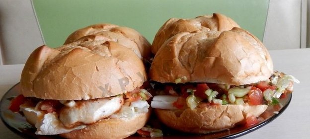 Гамбургер домашний с куриным филе
