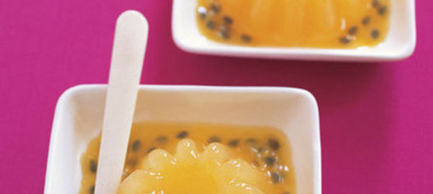 Желе из персиков и маракуйи