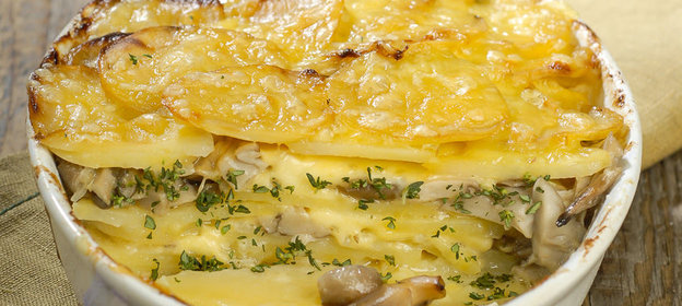 Овощная запеканка с вешенками