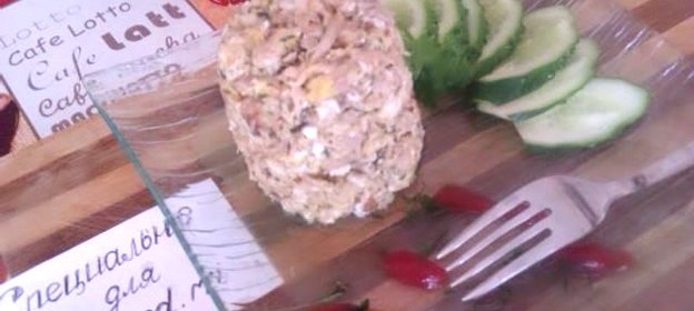 Яичница с курицей Сытный завтрак