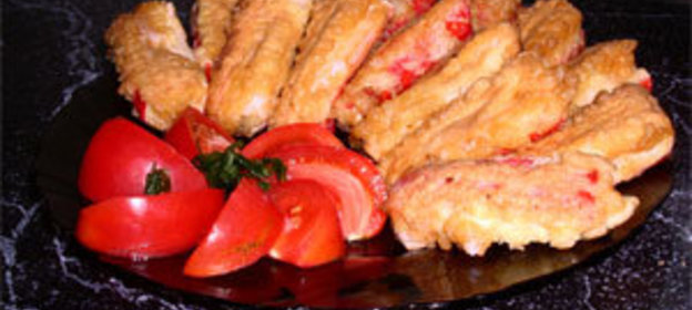 Фаршированные крабовые палочки в кляре