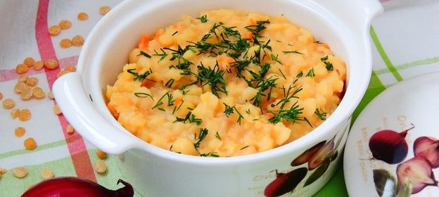 Гороховая каша с зажаркой