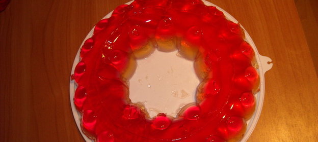 Двух цветное желе